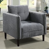 Contemporary Accent Chair with Biscuit Tufting