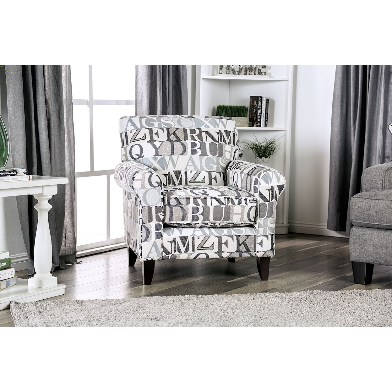 Furniture of America Verne Chair, Letters