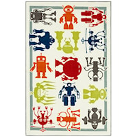 5'x8' Novelty Robot Rug