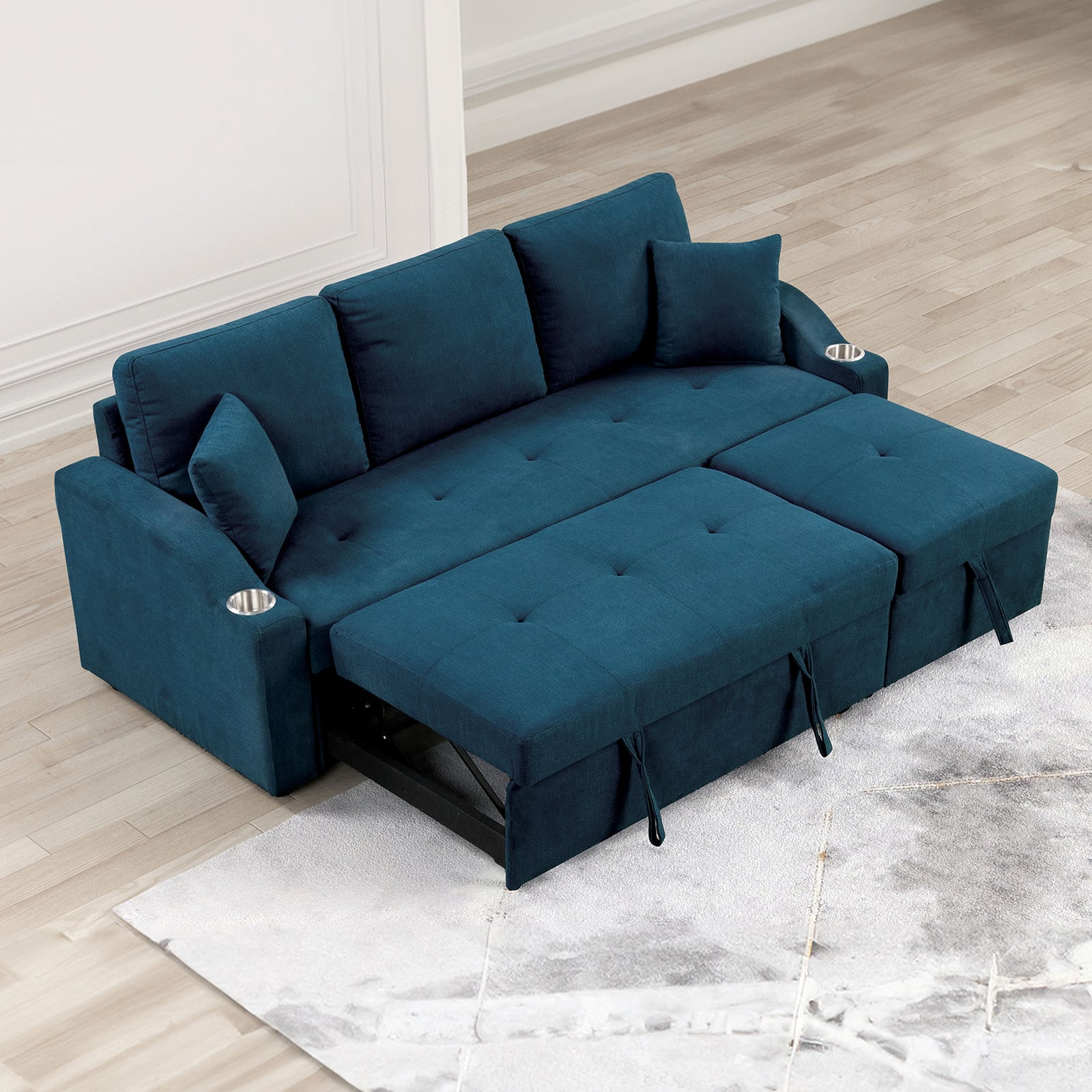 Sleeper Sofa with Cupholders