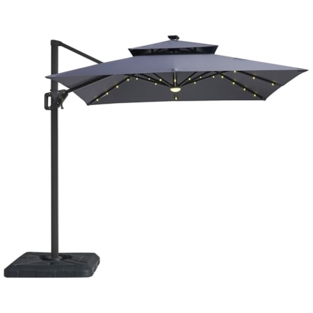 8' Cantilever Umbrella with LED Light