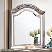 Contemporary Glam Arched Dresser Mirror with Led Light