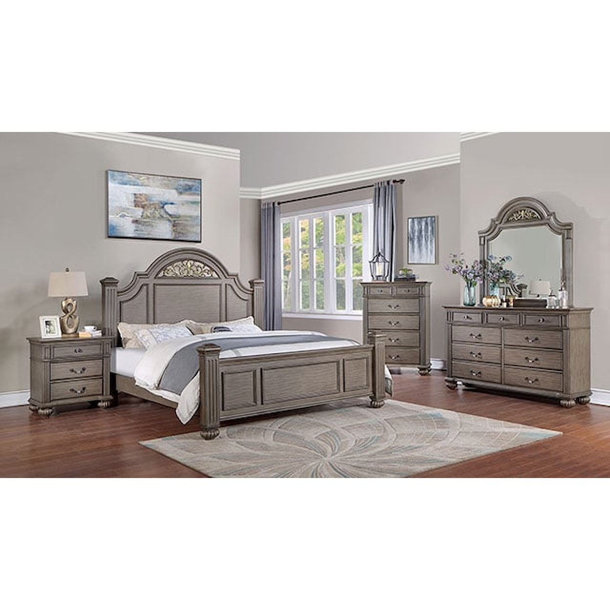Furniture of America Syracuse King Bed