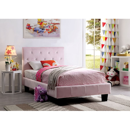 PINK WITH JEWELS TWIN BED |