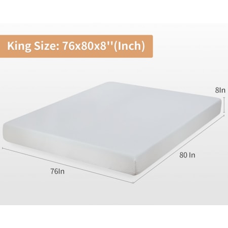 8&quot; King Memory Foam Mattress