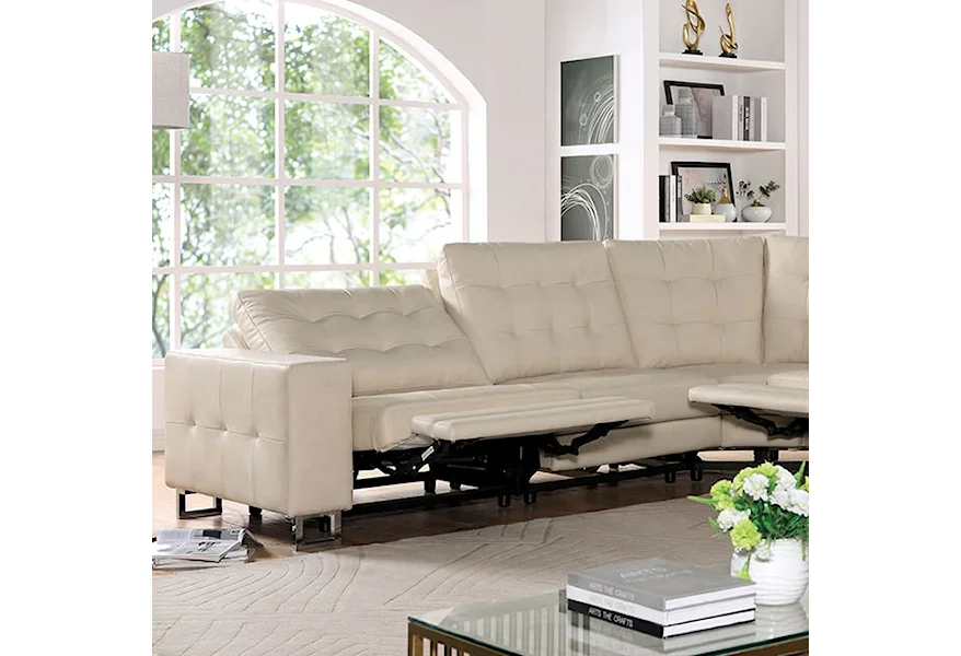 Abberton Sectional by Furniture of America at Dream Home Interiors