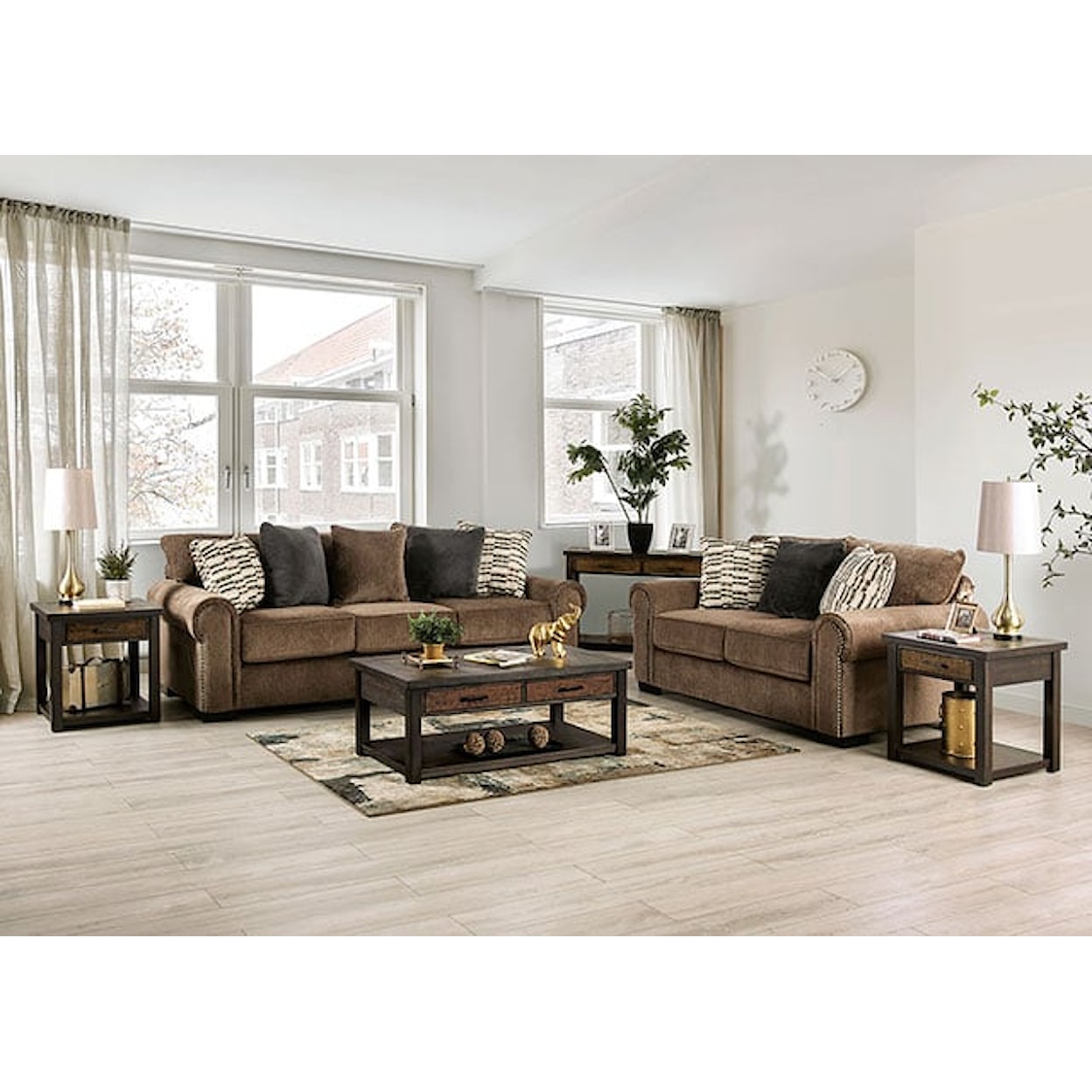 Furniture of America Laredo 2-Piece Living Room Set