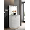 Furniture of America - FOA DESTINEE White Vanity Desk and Mirror Set