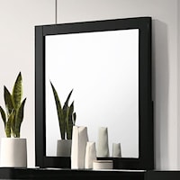 Contemporary Dresser Mirror with Black Trim