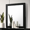 Furniture of America Magdeburg Dresser Mirror with Black Trim