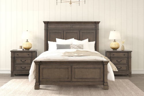 Transitional 5-Piece Queen Bedroom Set with 2 Nightstands