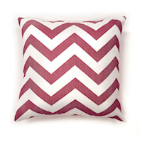 17" X 17" Pillow, Red Chevron (2/CTN)