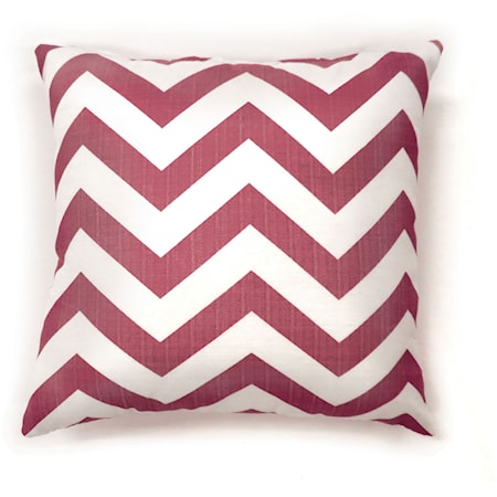 21" X 21" Pillow, Red Chevron (2/CTN)