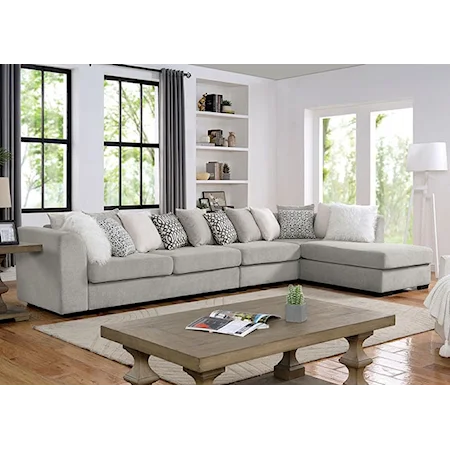 Sectional Sofa and Armless Chair Set