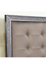 Furniture of America Onyxa Glam King Upholstered Panel Bed