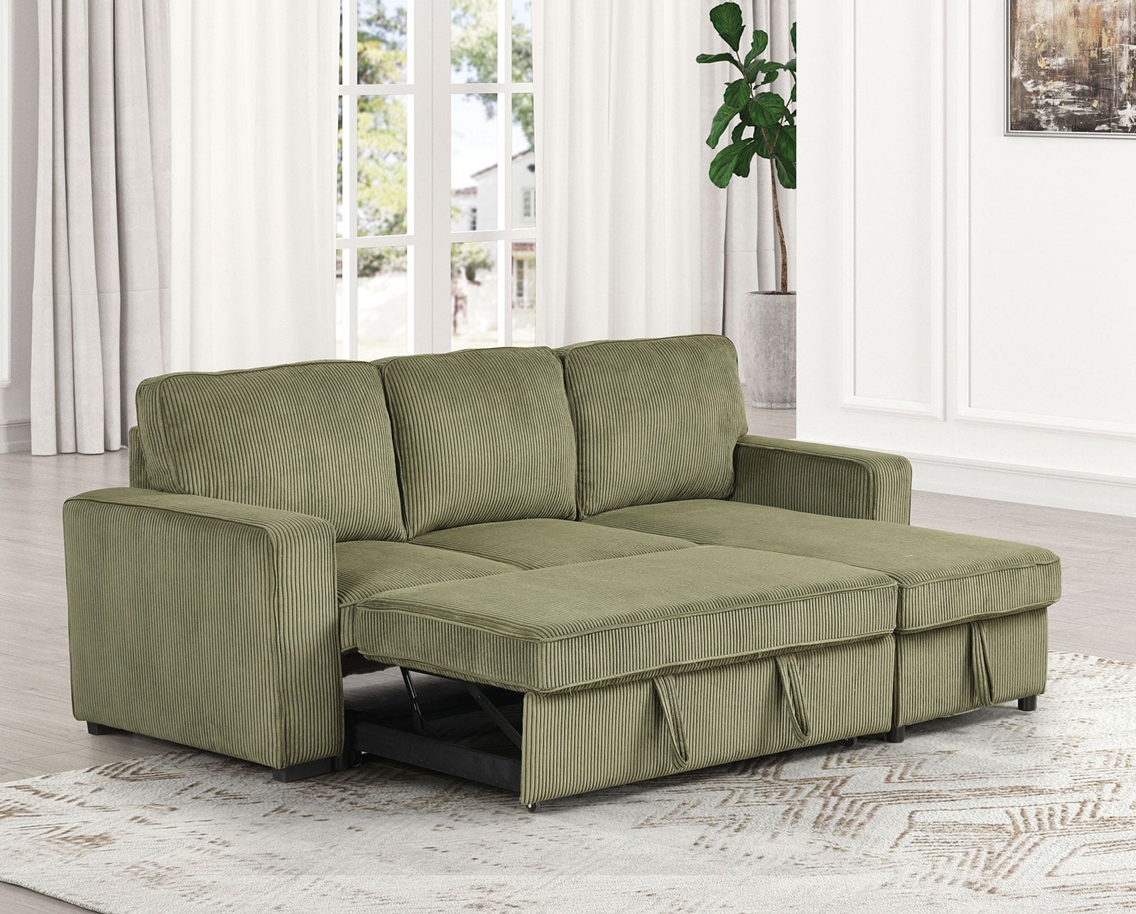 Furniture of America Yves 2-Piece Sectional Sofa