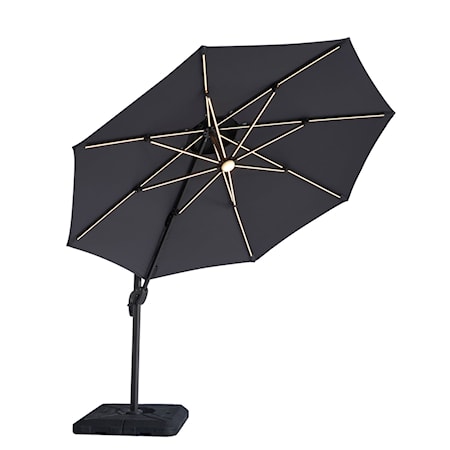 10' Cantilever Umbrella with LED and Base