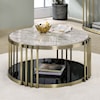 Furniture of America Ofelia Coffee Table with Faux Marble Top