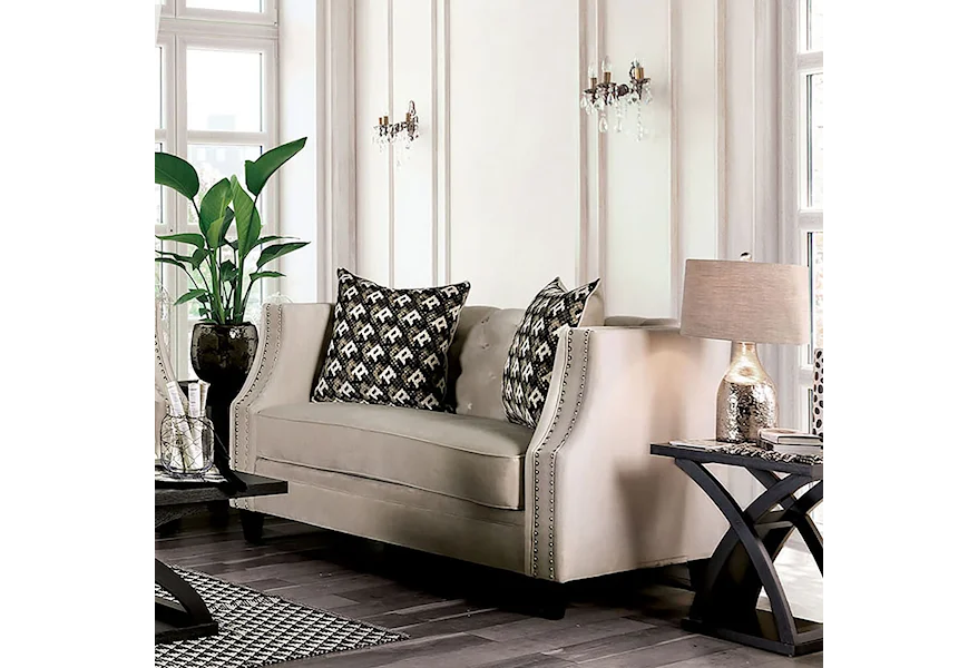 Aniyah Loveseat by Furniture of America at Dream Home Interiors