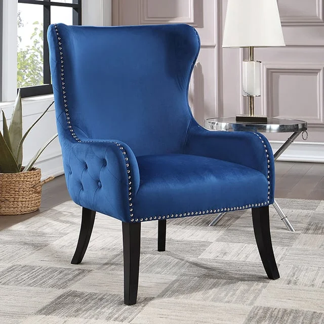 Furniture of America Soledad CMAC671NV Transitional Accent Chair with