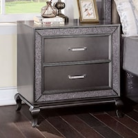 Glam 2-Drawer Nightstand with USB Ports