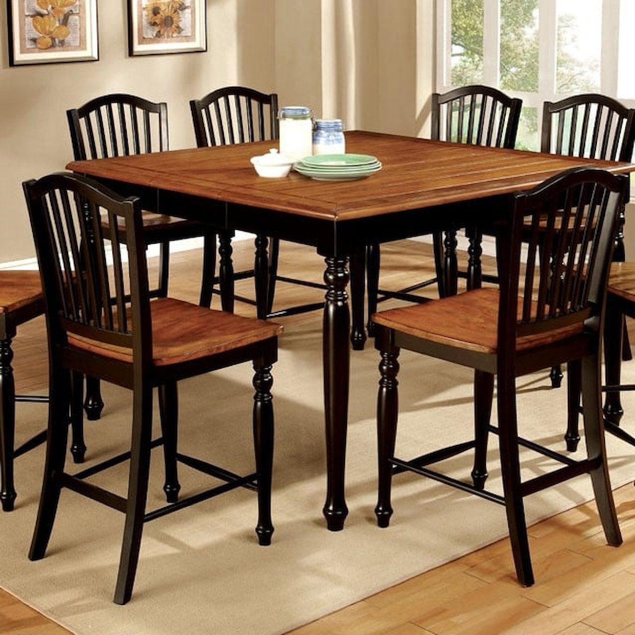 Furniture of America Mayville Counter Height Dining Table