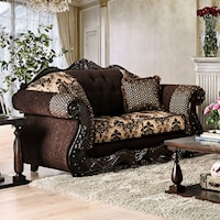 Traditional Loveseat with Nailhead Trim