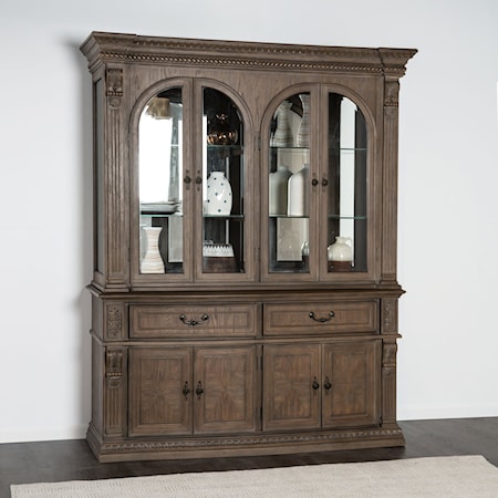 8-Door Hutch and Buffet Set