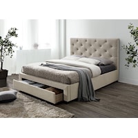 Contemporary Queen Storage Bed