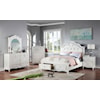 Furniture of America CADENCE Upholstered Twin Bed with Footboard Storage