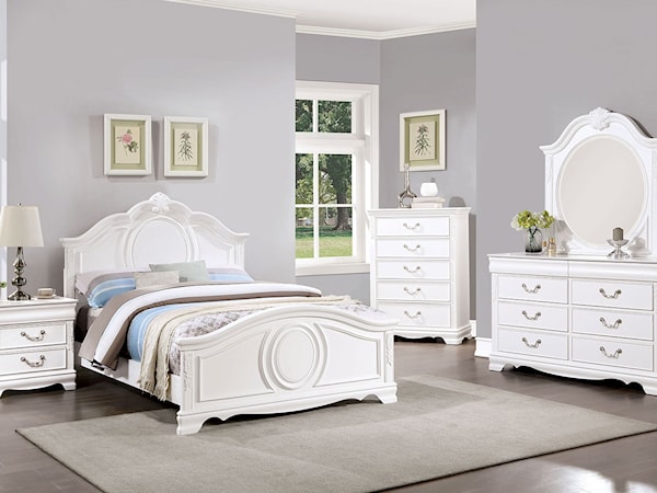 4-Piece Twin Bedroom Set with Wood Details