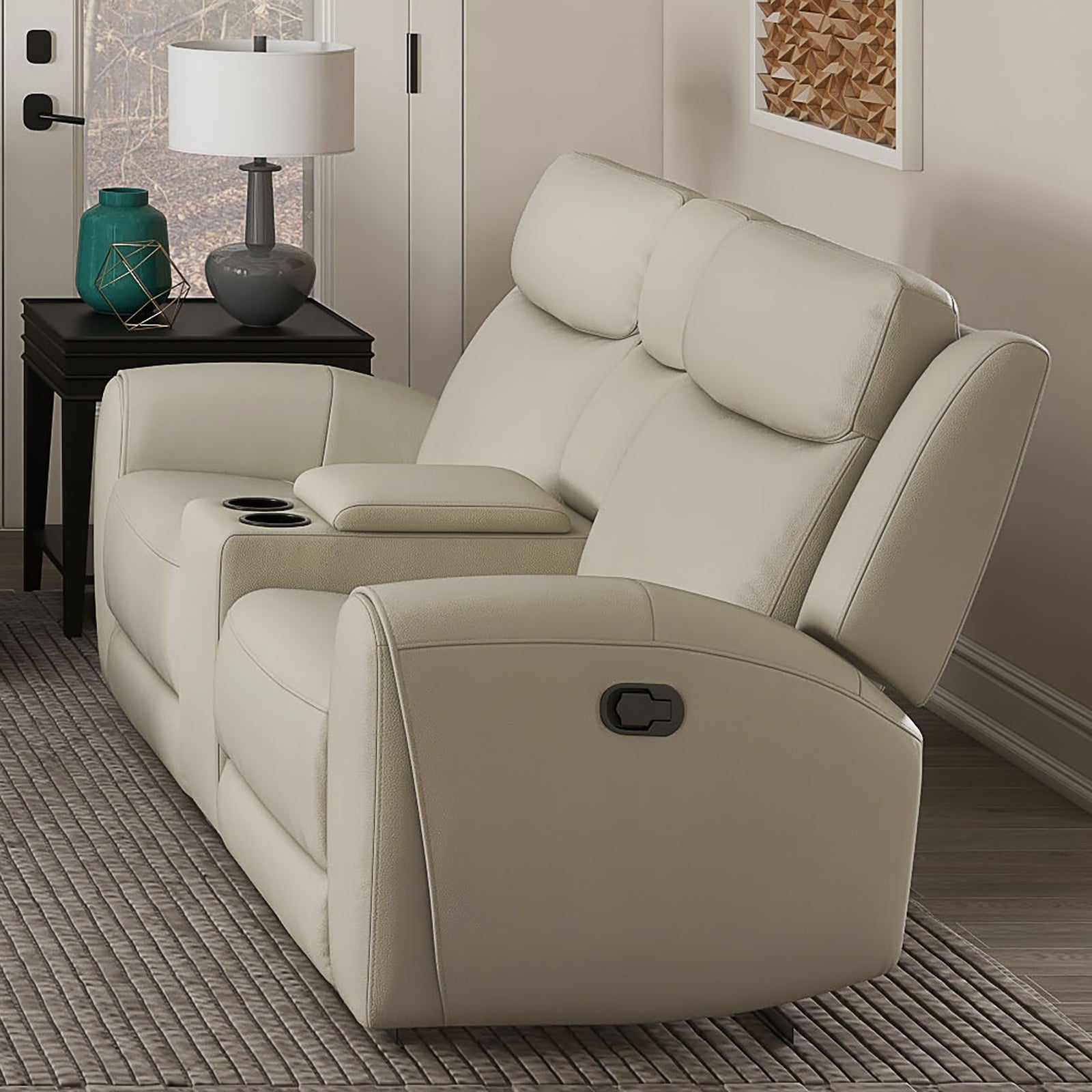 Furniture of America Jacobus Manual Reclining Loveseat