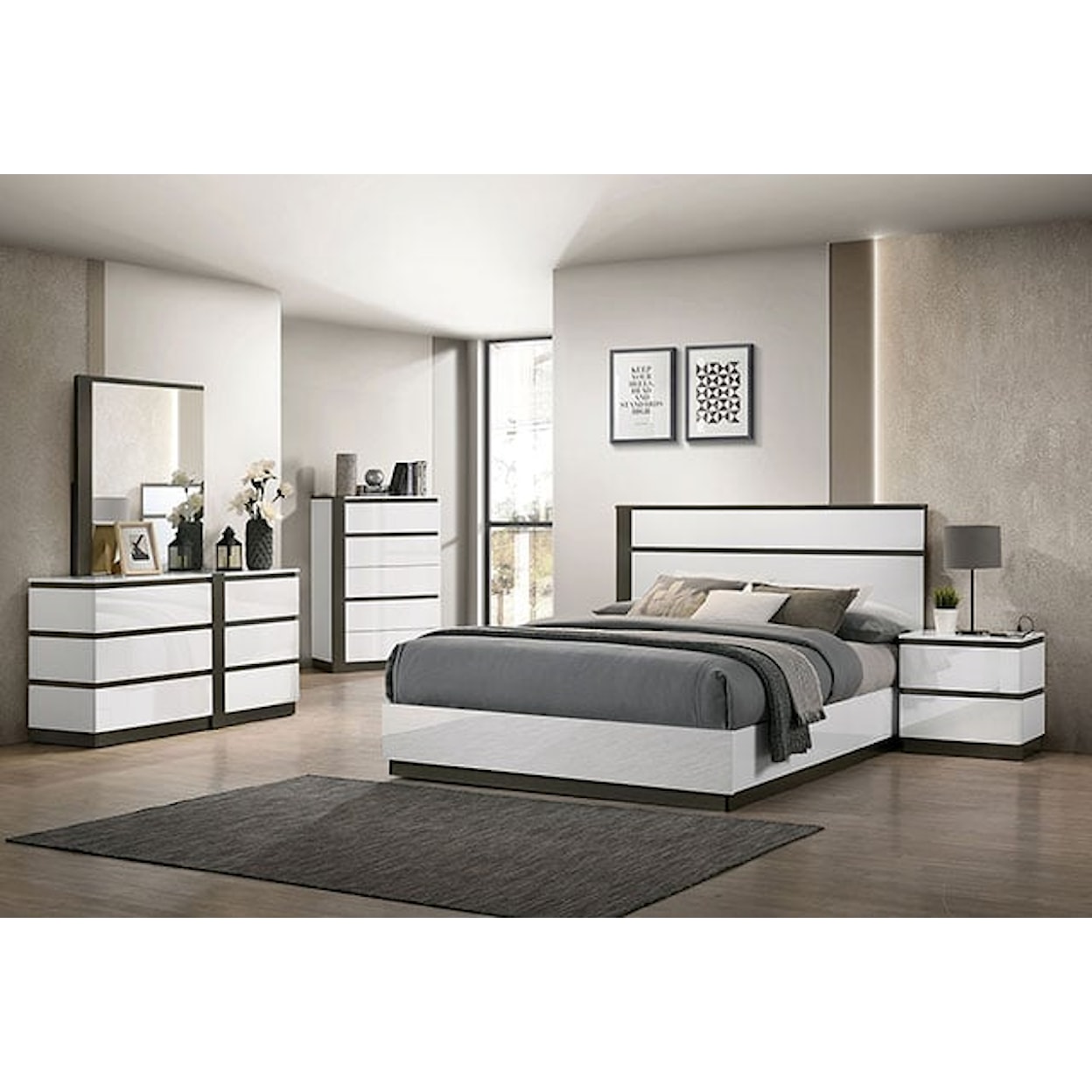 Furniture of America Birsfelden Cal. King Bedroom Set