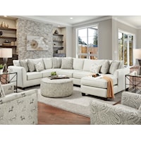 Transitional Sectional with Stain Resistant Fabric