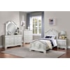Furniture of America Alecia Full Bed with Wood Carved Details
