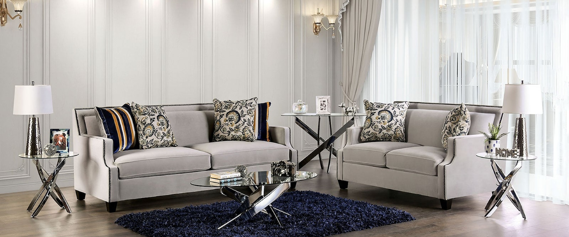 Transitional 2-Piece Living Room Set