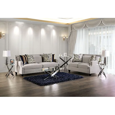 Transitional 2-Piece Living Room Set