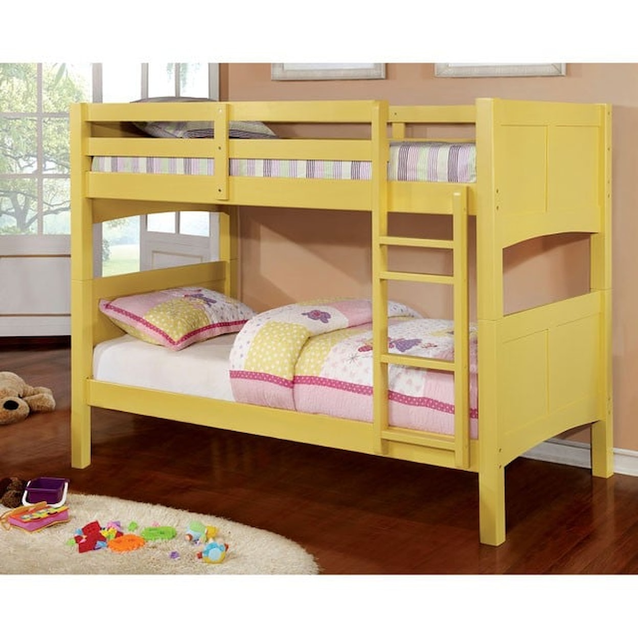 Furniture of America Prismo  Youth Bunk Bed with Ladder 