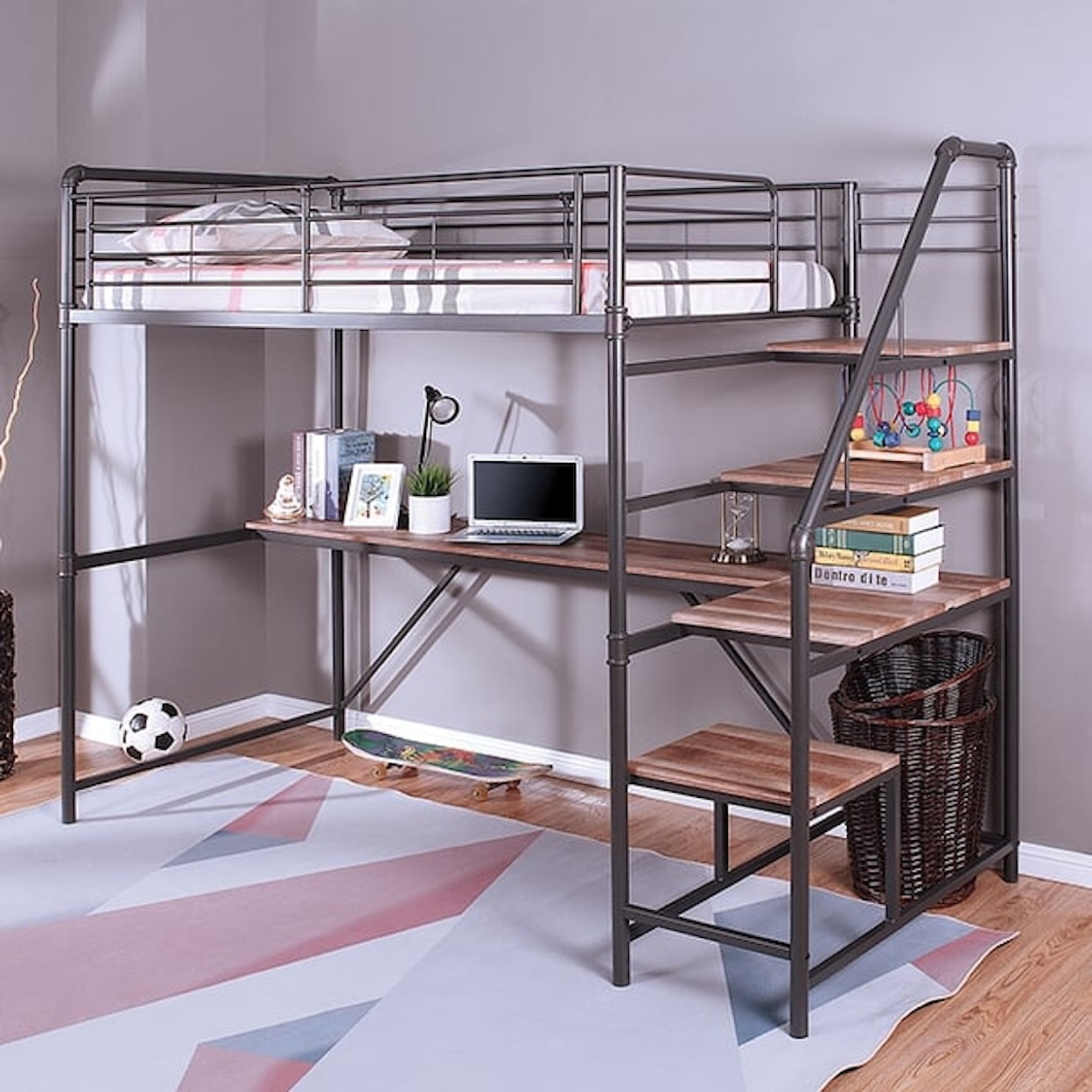 Furniture of America Rowley Loft Bunk Bed