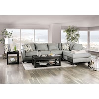 Transitional 2-Piece Sectional Sofa with Chaise