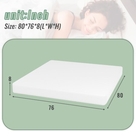 8&quot; King Memory Foam Wave Comfort