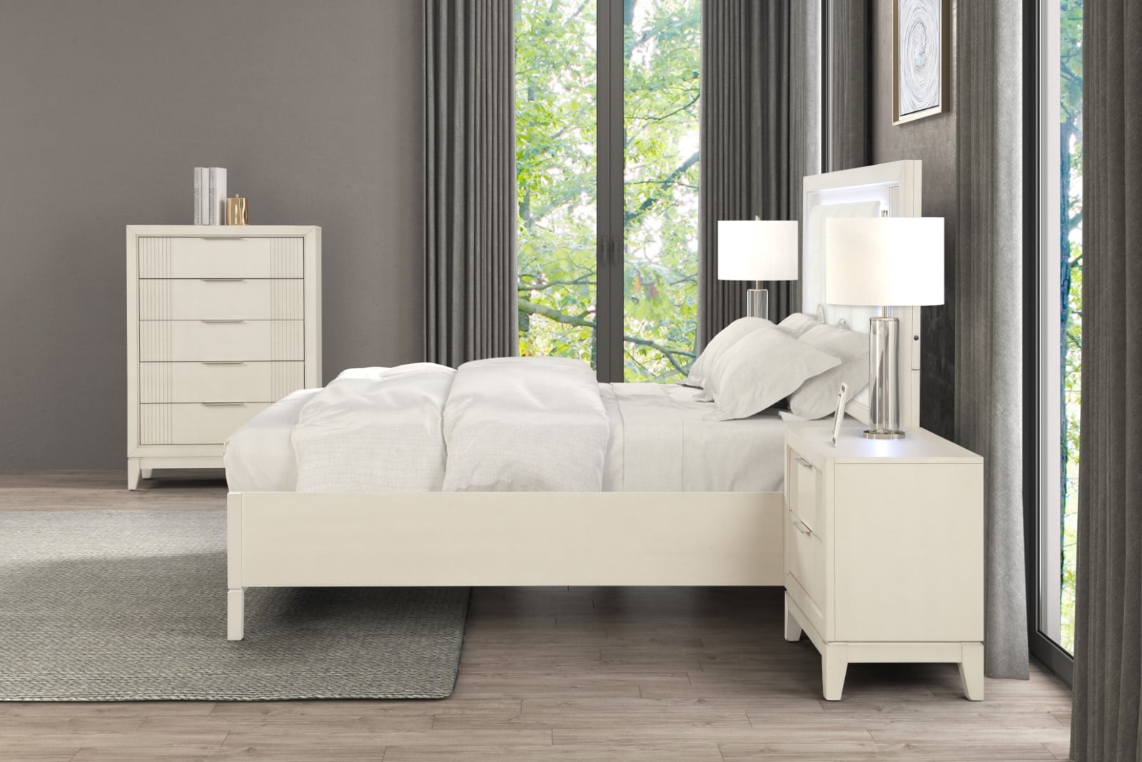 Transitional 5-Piece Queen Bedroom Set