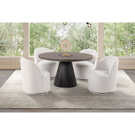 5 Pc. Round Dining Table Set