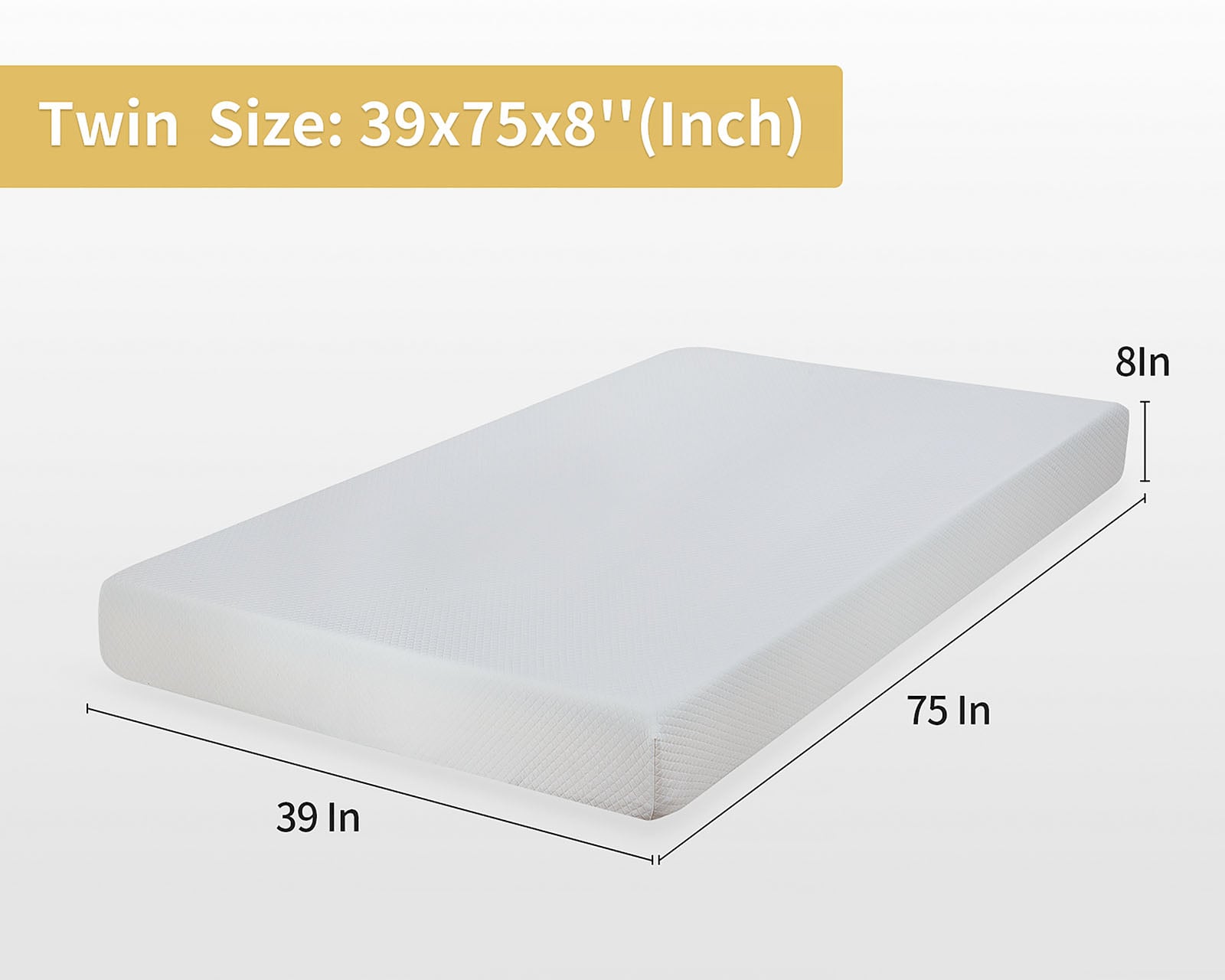 8" Twin Memory Foam Mattress