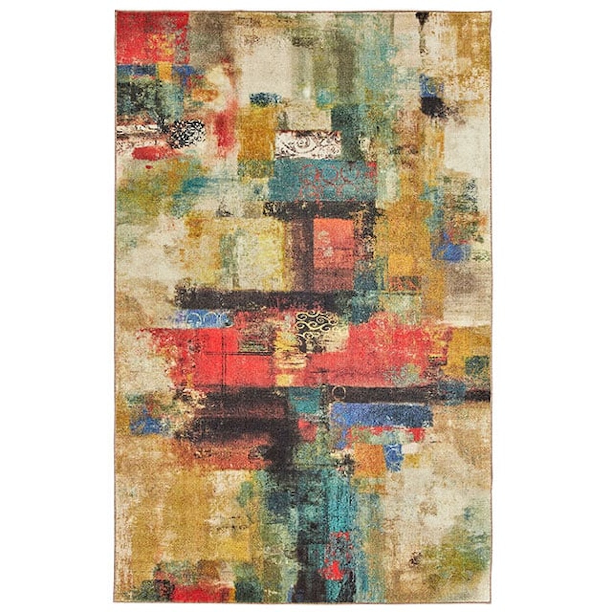 Furniture of America Hollie Polyester Rug with Latex Backing