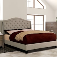 Queen Bed, Warm Gray