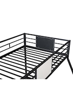 Furniture of America - FOA Molton Contemporary Twin over Full Metal Bunk Bed with Ladder