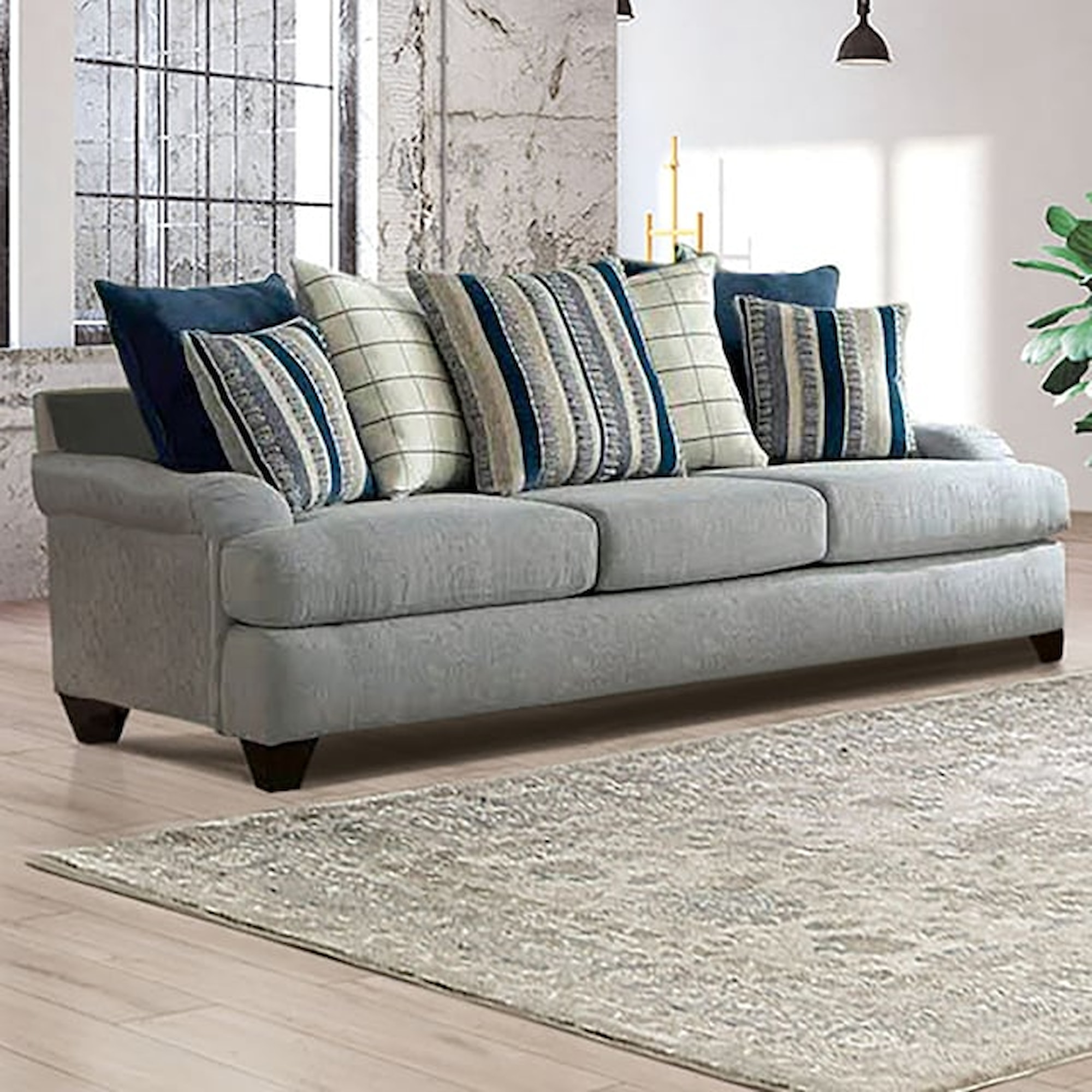 Furniture of America FOA Plaistow SM5189SF Transitional Sofa with