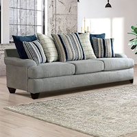 Transitional Sofa with Reversible Cushions