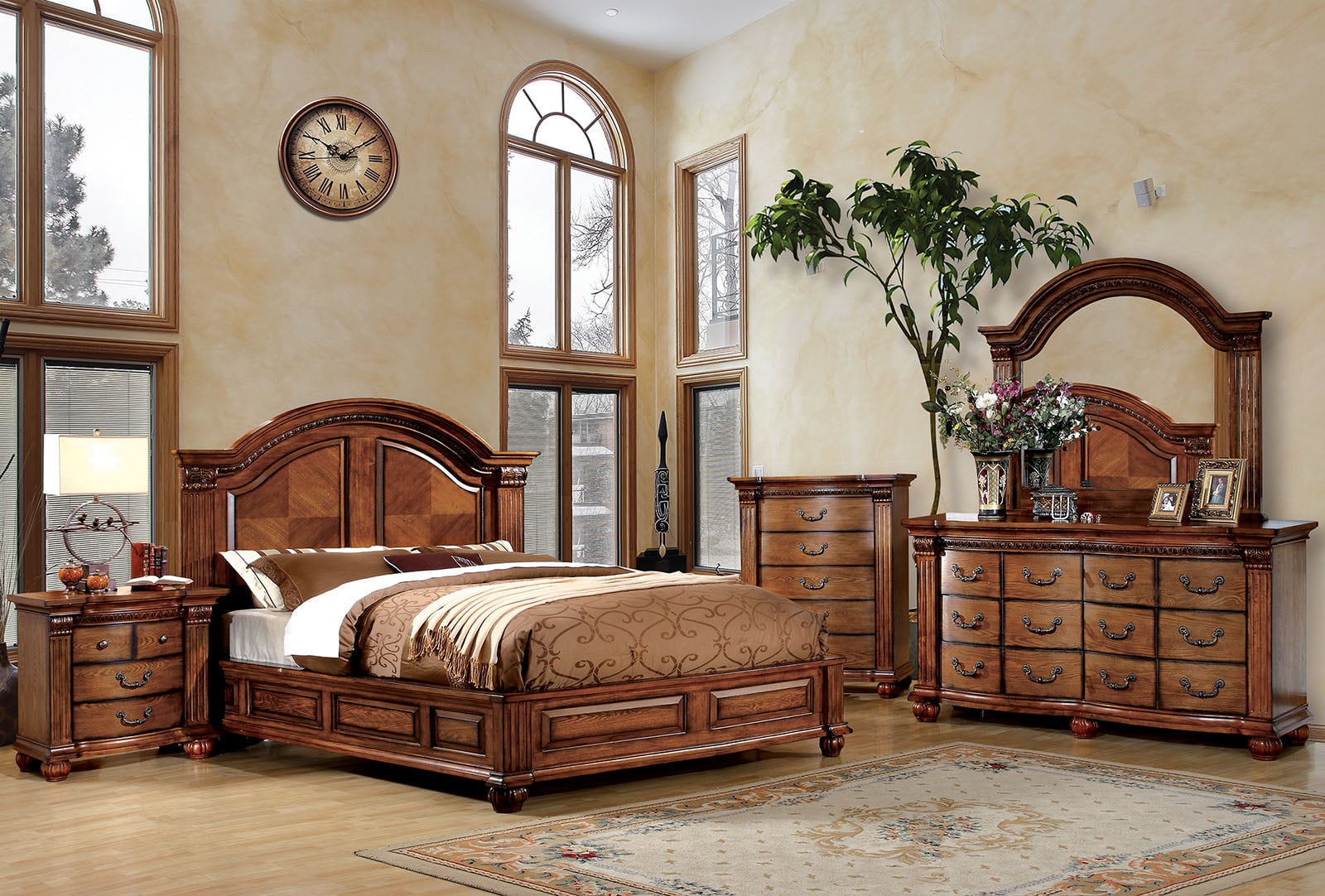 Furniture of America Bellagrand CM7738Q5PC2NS 5 Pc. Queen Bedroom Set